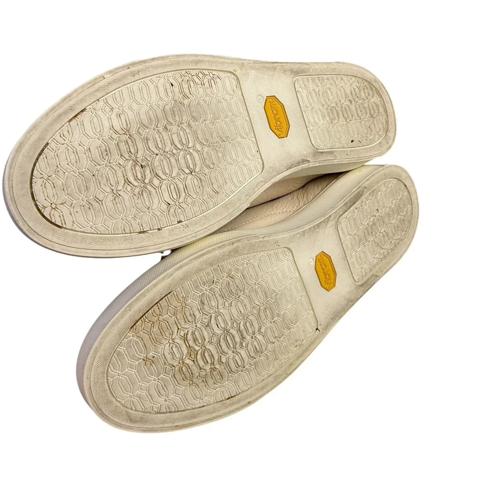 Nisolo Anthropologie Sneakers Everyday Ivory‎ Bone Lace Up Leather Womens Sz 8